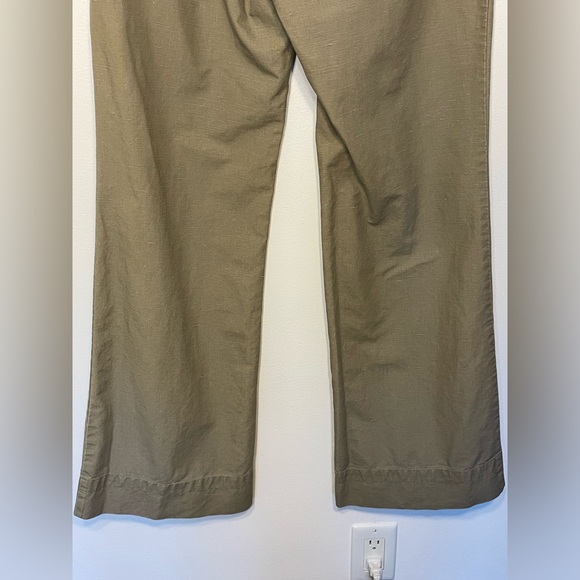 Gap Y2K “Ellie” Wide Leg Summer Pants Tan Light Weight Women’s Sz 8 Linen/Cotton - Picture 7 of 10